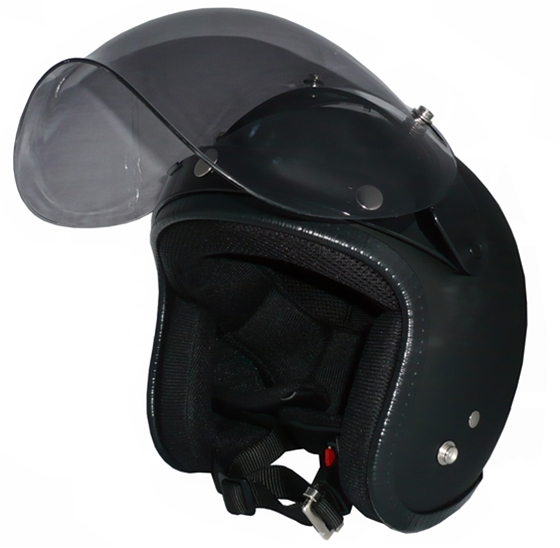 ZK-300(内装外して洗える！）スモールジェット（マットブラック）+スモークバブル+フリップアップ 3点セット