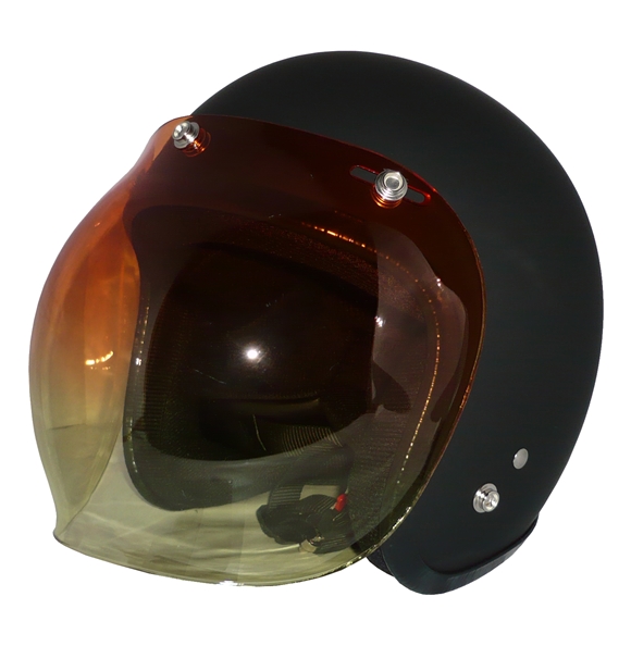 ZK-300(内装外して洗える！）スモールジェット（マットブラック）+グラデーションアンバーバブル   全排気量対応