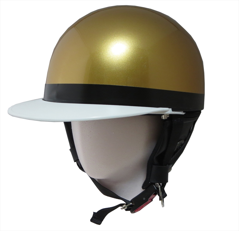 確認用 カスタムペイントヘルメット半キャップコルク半耳当て 
