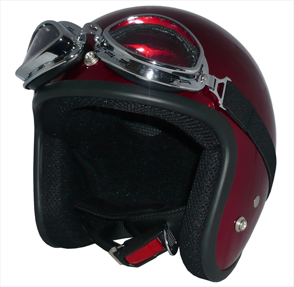 ZK-380 スモールジェット（キャンディレッド）装飾ビンテージゴーグル