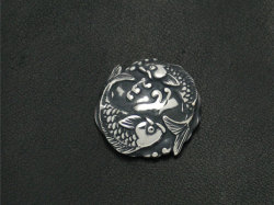 和柄/鯉/跳舞シルバーコンチョ