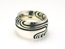 和柄/日本文様/流水/シルバーリング