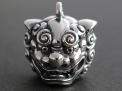 唐獅子牡丹シルバーペンダントトップ