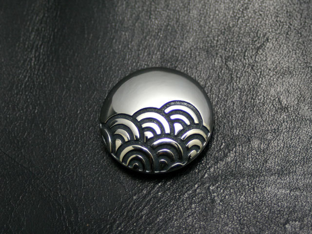 青海波（大）シルバーコンチョ/ロングウォレット用/和柄 /然 