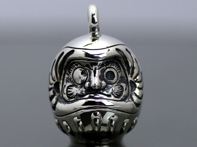 福達磨 シルバーペンダントトップ/縁起物/和柄ブランド 然 