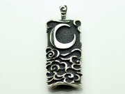 雲間に月 シルバーリング/和柄 三日月