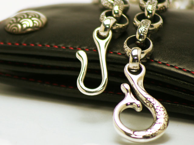 和柄/桜/シルバーウォレットチェーン/フックタイプ/桜モチーフ