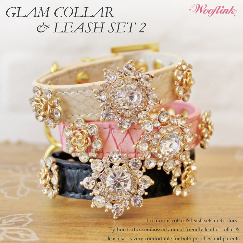 wooflink ウーフリンク GLAM COLLAR & LEASH グラム 首輪 リード