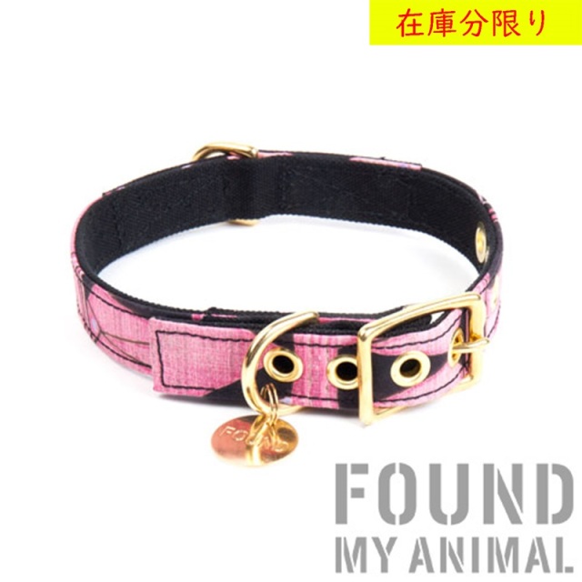 ≪半額セール！≫ 犬用 首輪 カラー キャンバス Found My Animal / ヴィンテージ ジオメトリック XLサイズ / ビンテージ