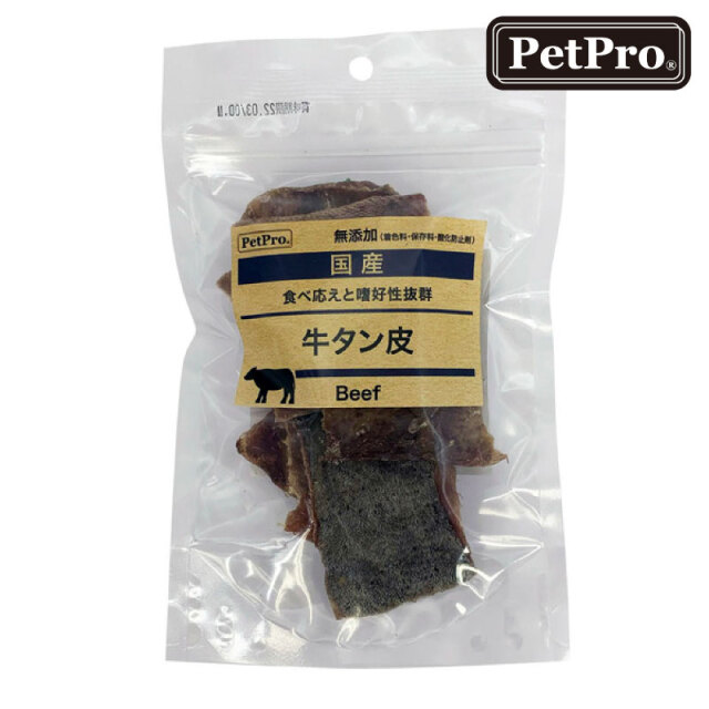 犬 おやつ 無添加 国産 日本製 ペットプロ 牛タン皮 40g
