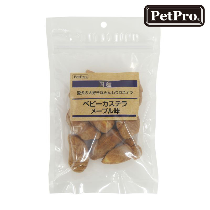 (賞味期限2026.04.末につき特価) 犬 おやつ 国産 日本製 ペットプロ ベビーカステラ メープル味 70g