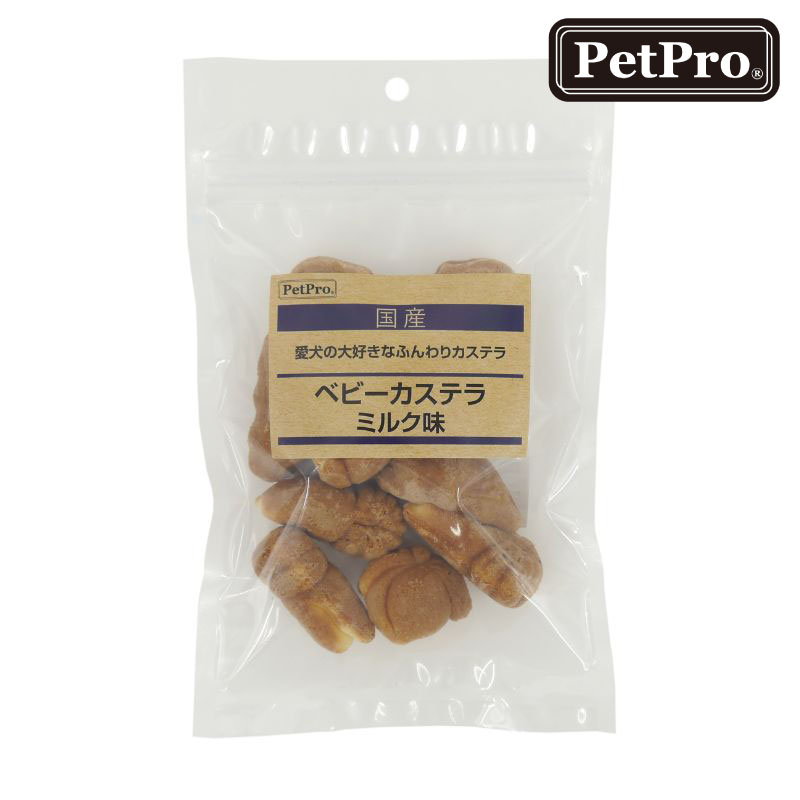 (賞味期限2026.04.末につき特価) 犬 おやつ 国産 日本製 ペットプロ ベビーカステラ ミルク味 70g