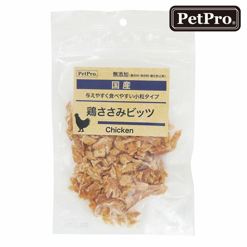 犬 おやつ 無添加 国産 日本製 ペットプロ 鶏ささみ ビッツ 60g