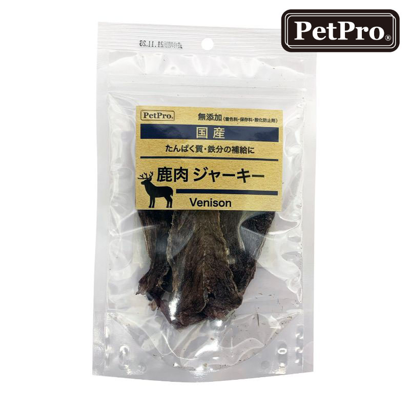 犬 おやつ 無添加 国産 日本製 ペットプロ 鹿肉ジャーキー 25g