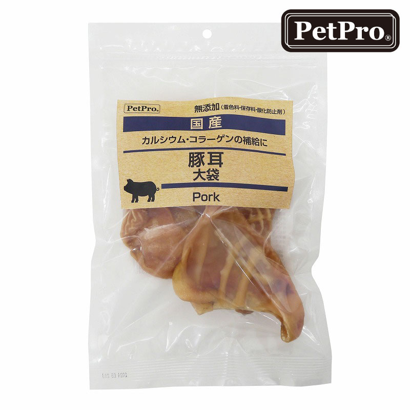 犬 おやつ 無添加 国産 日本製 ペットプロ 豚耳 4枚