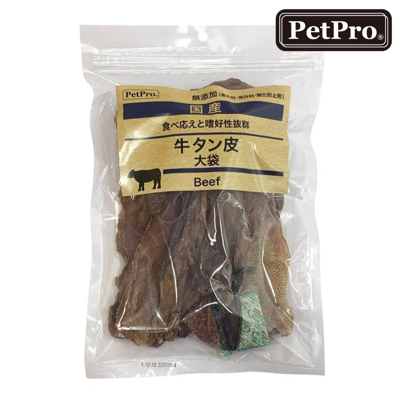 犬 おやつ 無添加 国産 日本製 ペットプロ 牛タン皮 大袋 160g