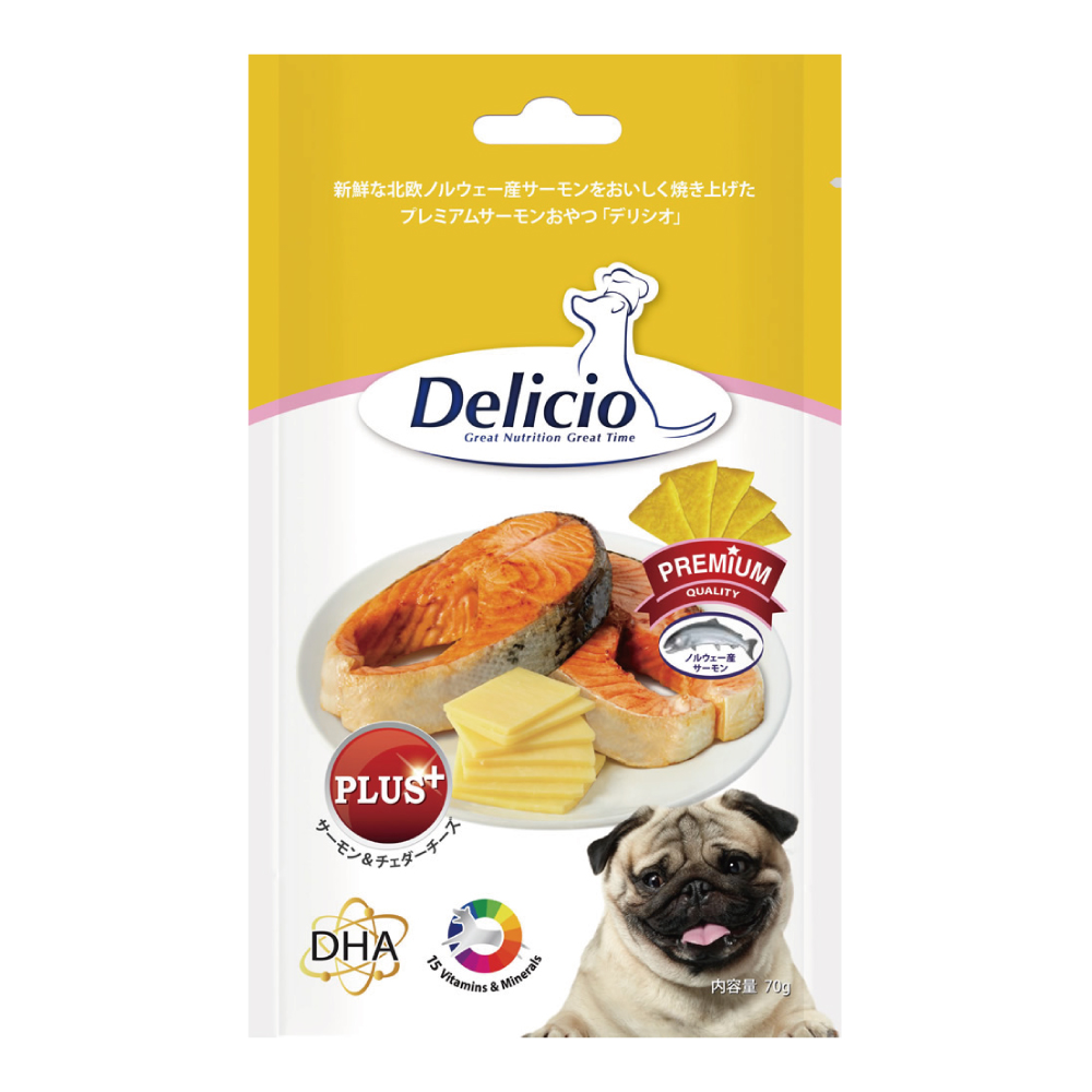 Delicio デリシオ おやつ サプリメント サーモン&チェダーチーズ 商品画像