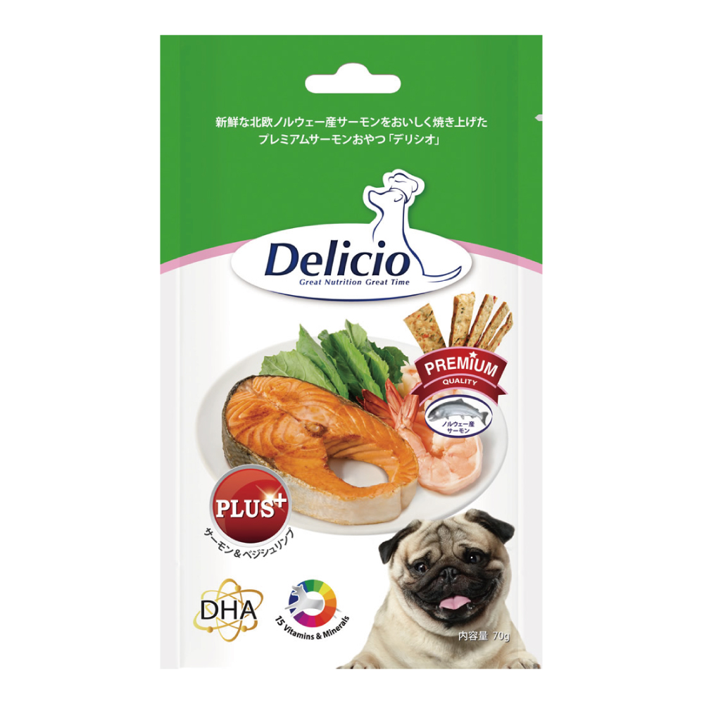 Delicio デリシオ おやつ サプリメント サーモン&べジシュリンプ 商品画像