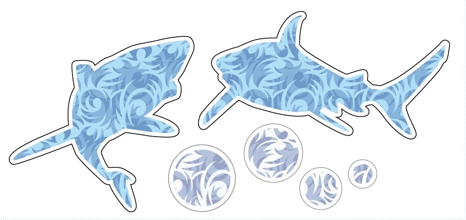 Reflector sticker 【海2】 反射シール リフレクター ステッカー