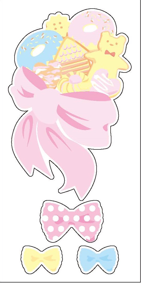 Reflector sticker 【リボン】 反射 リフレクター ステッカー シール