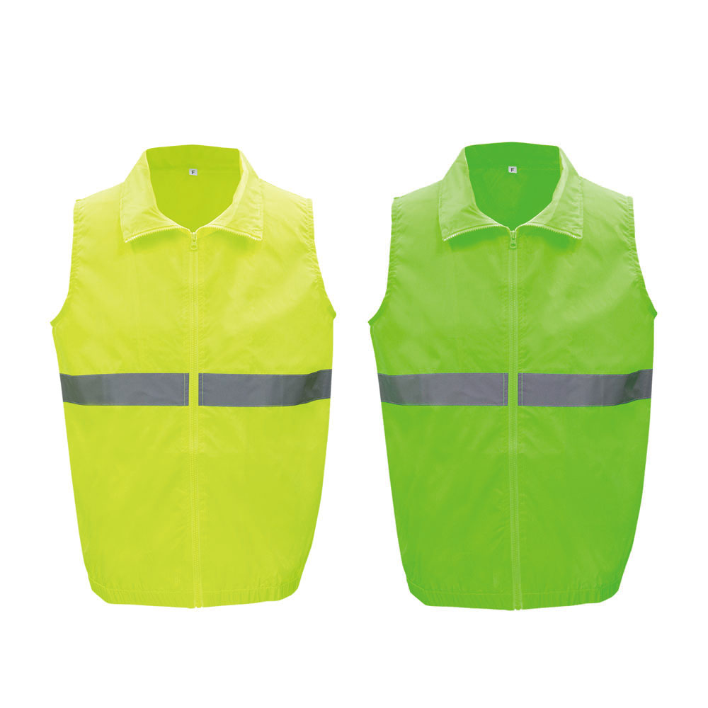 反射付き 反射付きセーフティベスト 襟付きベスト 地域 防犯 交通安全 見守り隊