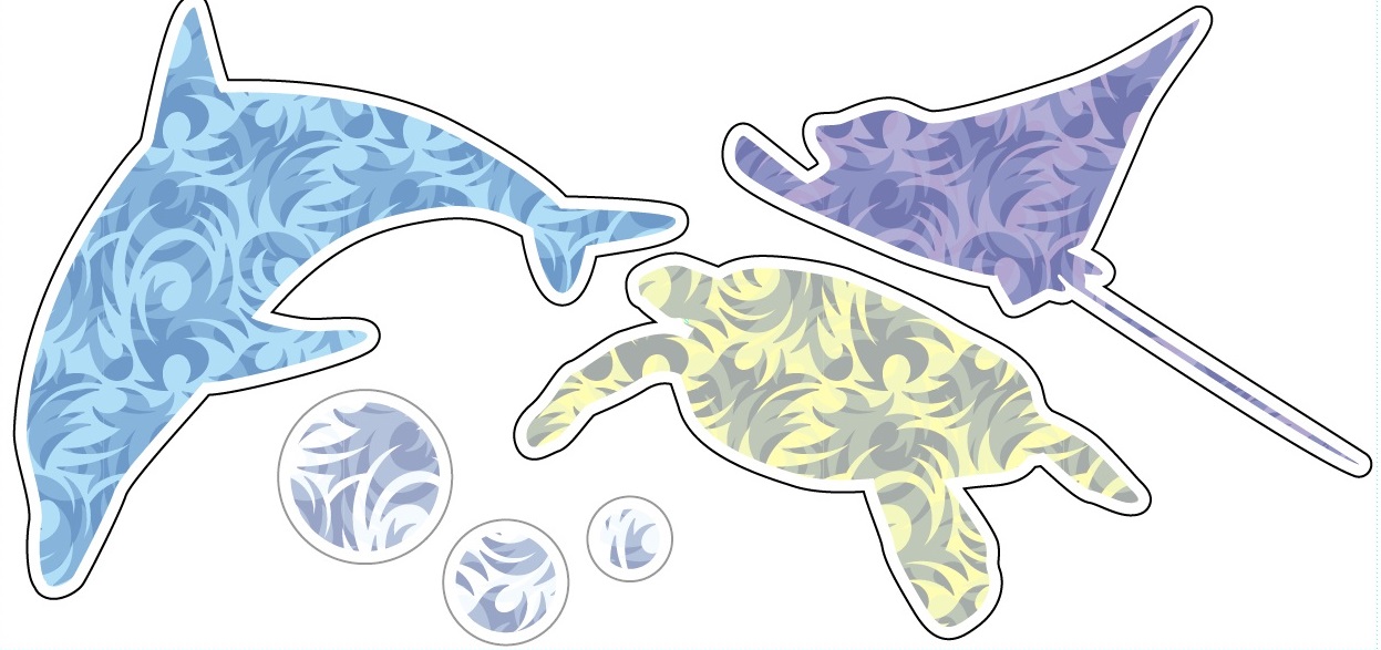Reflector sticker 【海】 反射シール リフレクター ステッカー