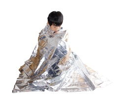 アルミ温熱シート 静音  アルミブランケット 簡易防寒具　【災害対策用品】