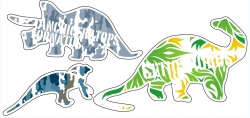 Reflector sticker 【恐竜2】 反射シール リフレクター ステッカー