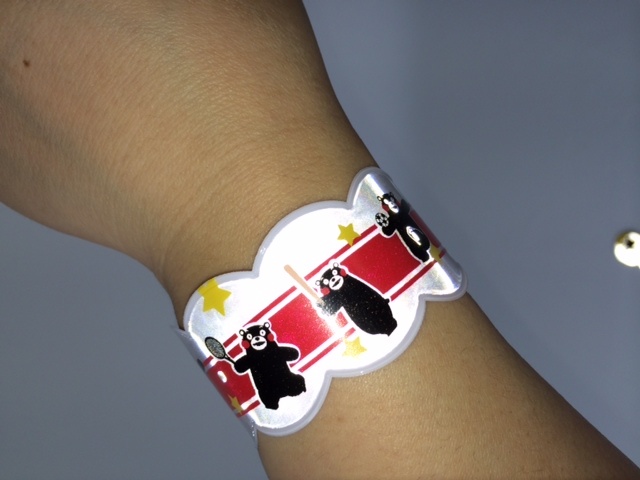 くまモンの反射リストバンドだモン！ リフレクター ワンタッチ リスト