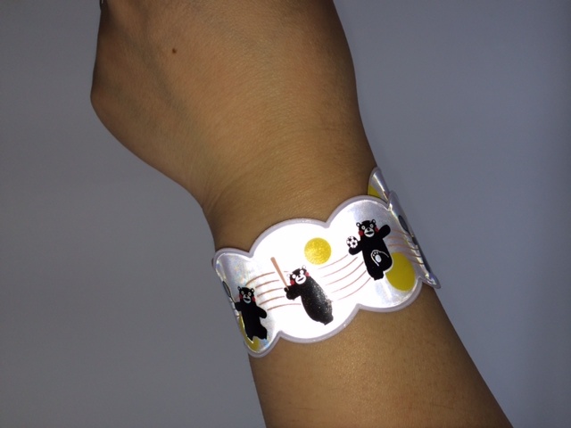 くまモンの反射リストバンドだモン！ リフレクター ワンタッチ リスト