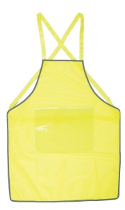 30枚セット パトロール エプロン 差し込み式 反射メッシュ 蛍光黄色