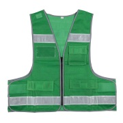 抗菌 パトロール反射ベスト 名入れ不要 差し込み式  （グリーン） 緑色