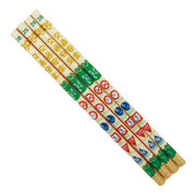 交通安全 お守り鉛筆 ぶじかえる（交通標識入り鉛筆）４本セット