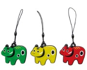 反射ストラップ しんべこちゃん あかべこ リフレクター キーホルダー 交通安全 3個セット