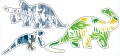 Reflector sticker 【恐竜2】 反射シール リフレクター ステッカー