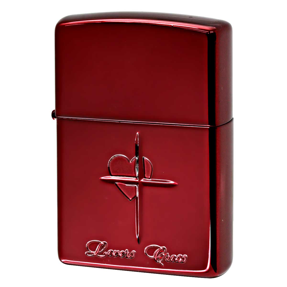 Zippo ジッポー ラバーズ クロス ハート レッド ミラー Lovers Cross 63020498 メール便可