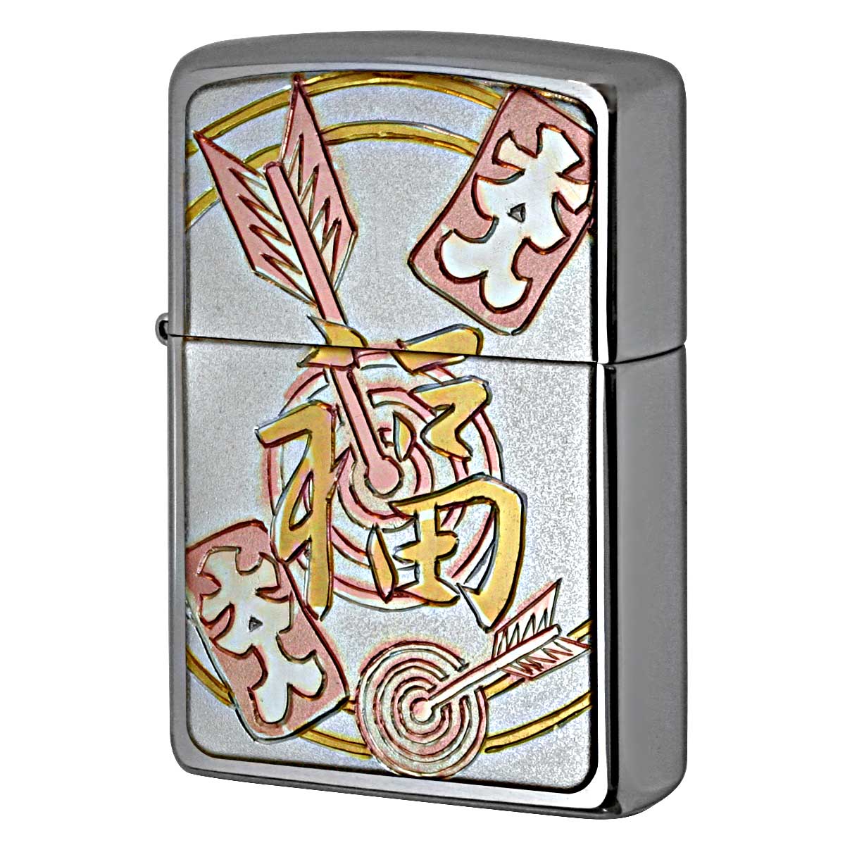 Zippo ジッポー 彫金漢字シリーズ 福 電鋳板 63290298 メール便可