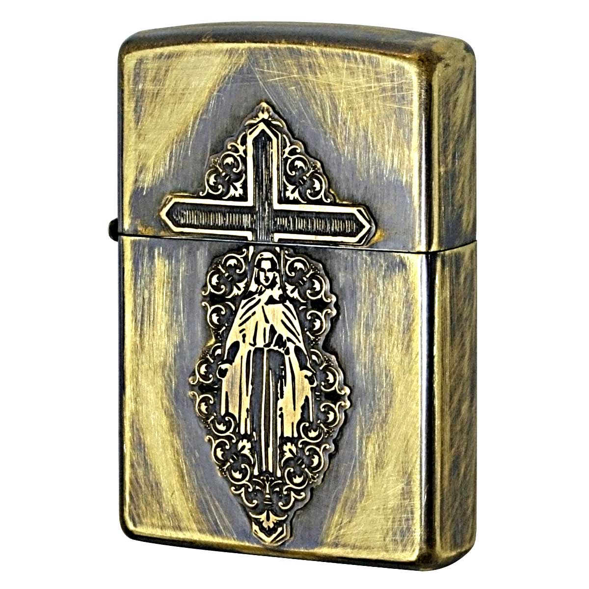 Zippo ジッポー マリア メタル クロス 十字架 ユーズド ブラス 63440298 メール便可