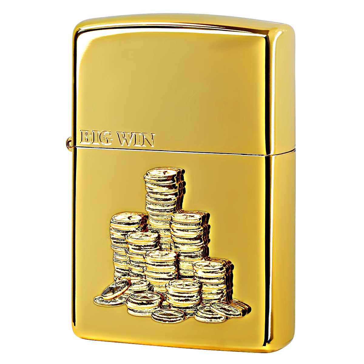 Zippo ジッポー ビッグウィン 大勝利 コインの山 メタル BIG WIN Metal 金ミラー 63490398