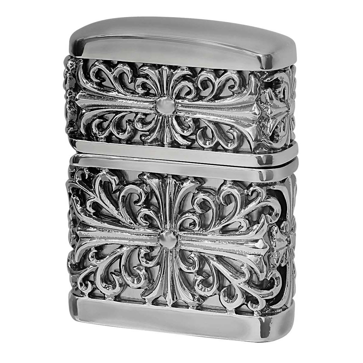 Zippo ジッポー クロス 十字架 メタル ジャケット 銀メッキイブシ Metal Jacket CROSS 2SIMJ-CRO20