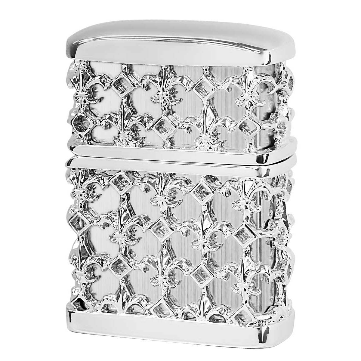 Zippo ジッポー ユリ メタル ジャケット 銀メッキ Metal Jacket YURI 2NMJ-YURI20