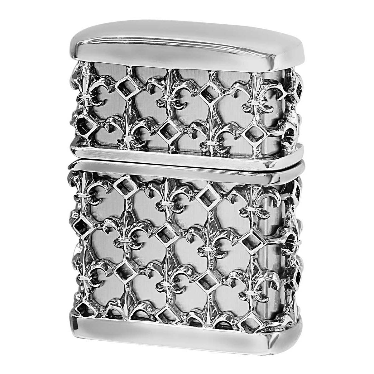 Zippo ジッポー ユリ メタル ジャケット 銀メッキイブシ Metal Jacket YURI 2SIMJ-YURI20