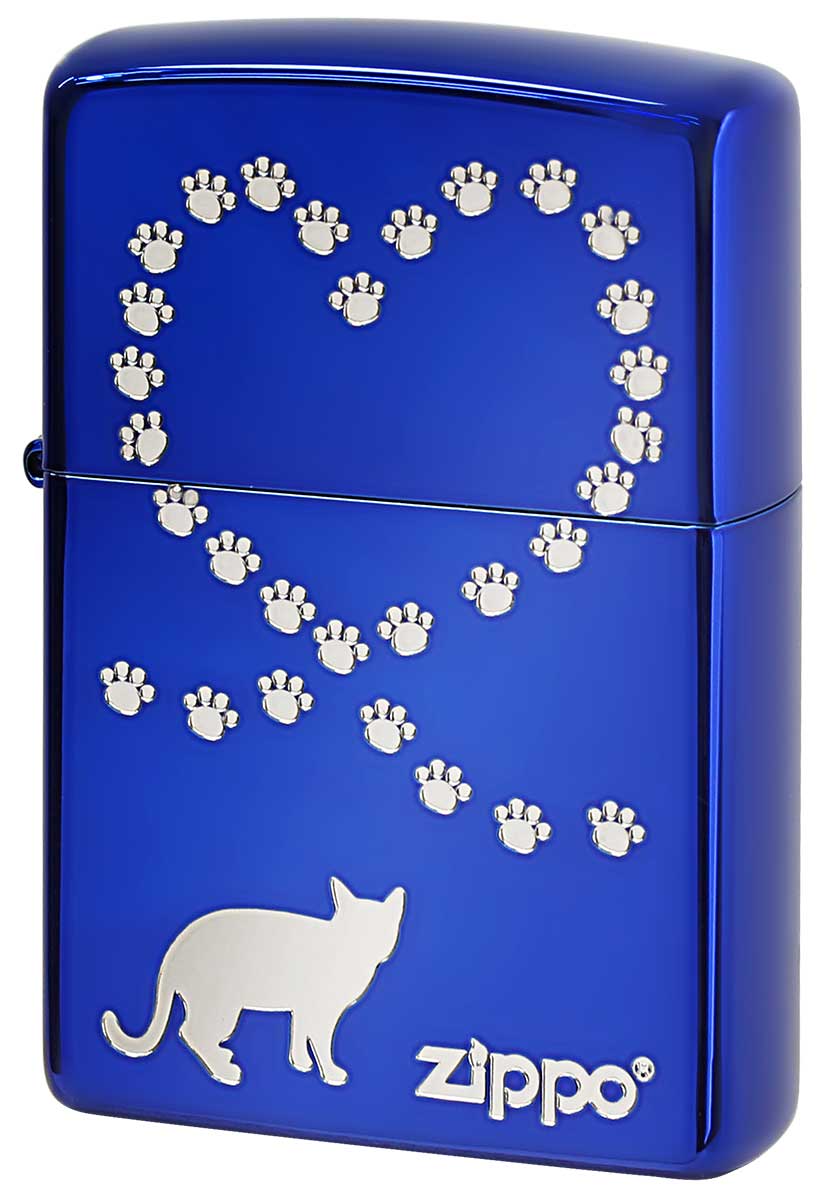 Zippo ジッポー Love Cat 猫が大好き ブルー NKQ-IB メール便可