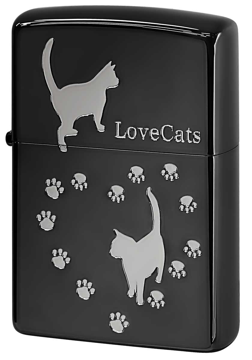 Zippo ジッポー Love Cat 猫が大好き ブラック LCAT-BKS メール便可