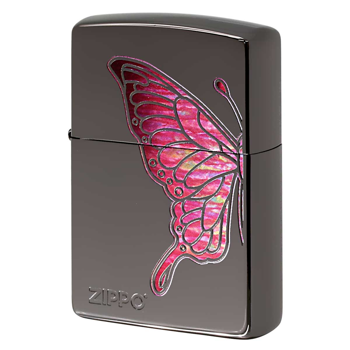 Zippo ジッポー 蝶々 バタフライ シェル風プリント ピンク 200BN-BTPK