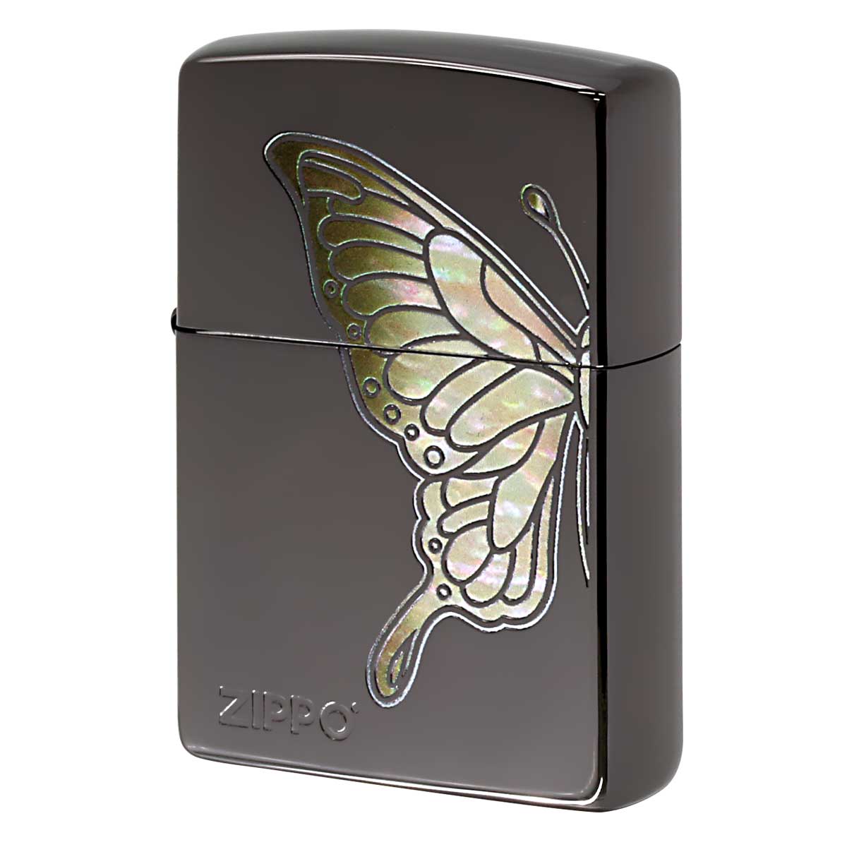 Zippo ジッポー 蝶々 バタフライ シェル風プリント ホワイト 200BN-BTWH