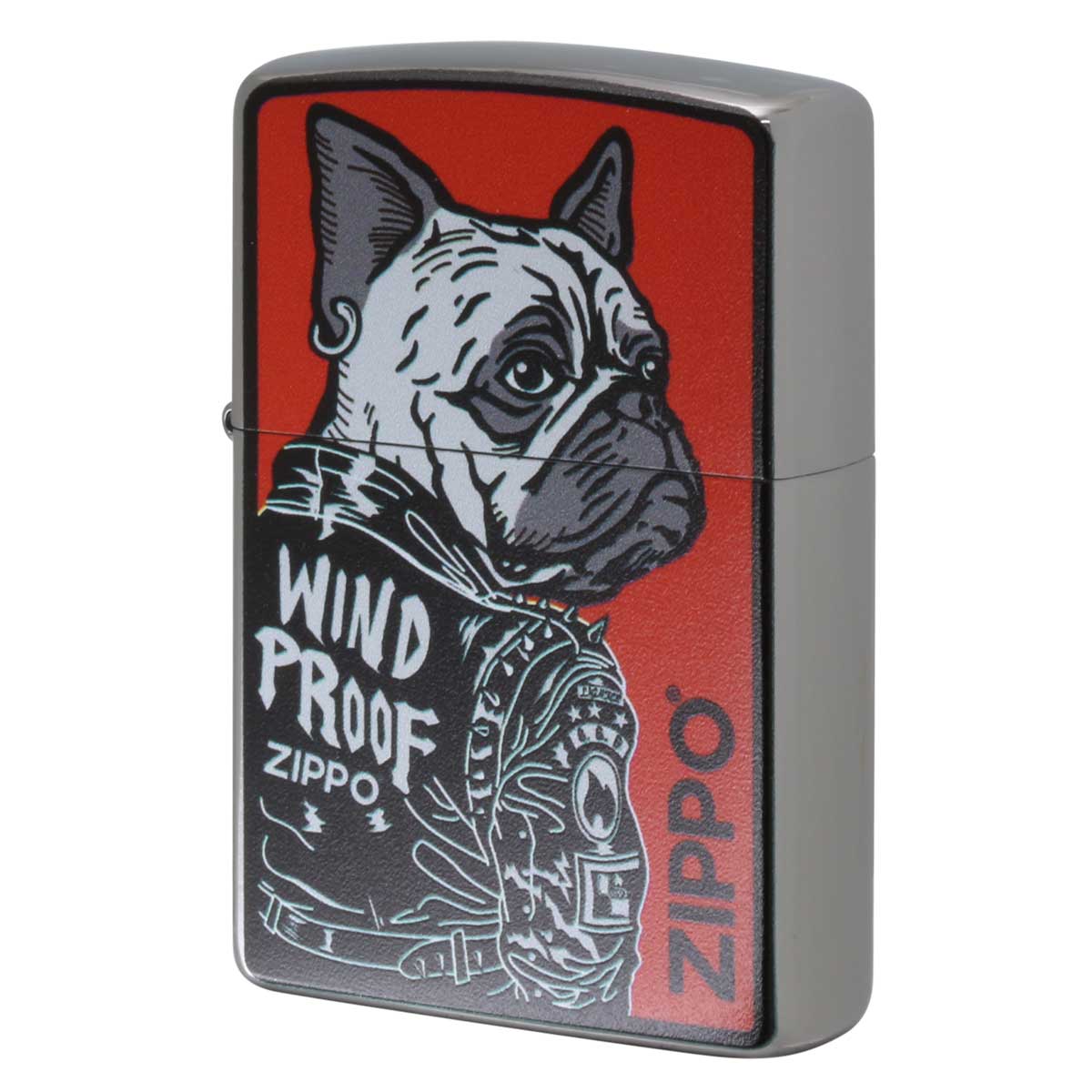 Zippo ジッポー ワイルドドック ブルドッグ 犬 レッド RD メール便可