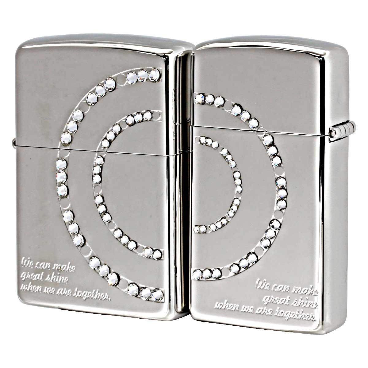 Zippo ジッポー マジカルトリック ペア 惑星 ラインストーン レギュラー スリム MMW-NIP