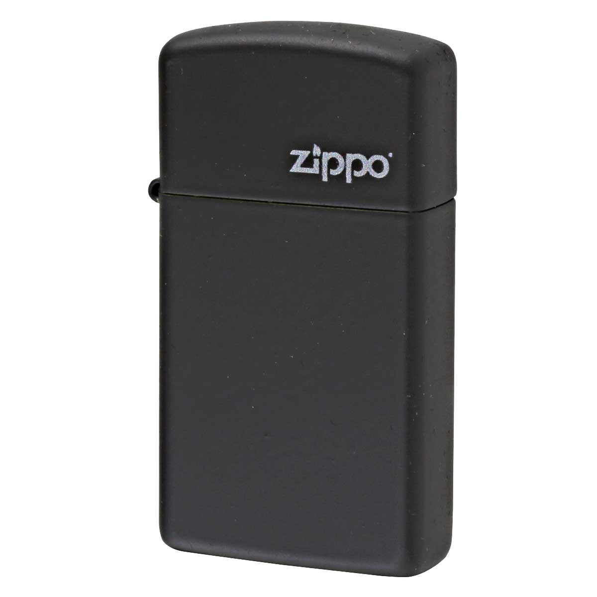 Zippo ジッポー スリム ブラック マット ジッポ ロゴ SLIM Black Matte Zippo Logo 1618ZL メール便可