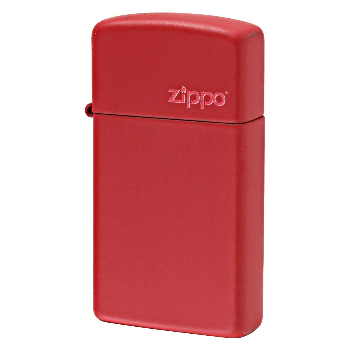 Zippo ジッポー スリム レッド マット ジッポ ロゴ SLIM Red Matte Zippo Logo 1633ZL メール便可